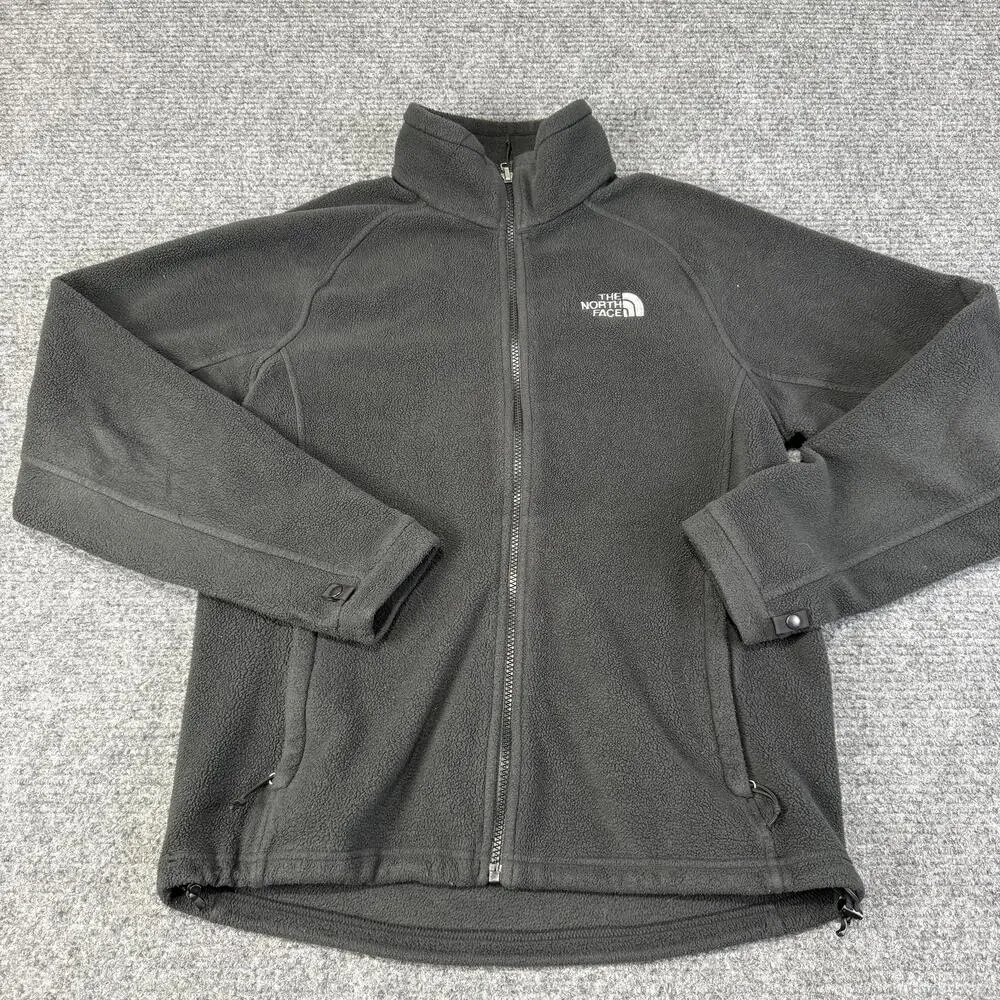 The North Face Jacket Mens Small Gray Fleece Full Zip Outdoor Hiking Travel